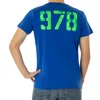 Blaues Kurzarm Herren T-Shirt mit Rundhals und Logo-Druck Produktbild-Vorschau 10