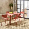 Set tavolo da giardino bistrot in metallo con 4 sedie, Anteprima dell’immagine prodotto 2