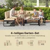 Outsunny Garten-Sofa-Set mit 2 Zweisitzern, armloser Stuhl, Produktbild-Vorschau 4