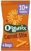 Organix Maïs Sticks Zanahoria 4x60g, snack para bebés a Vista previa de la imagen del producto 1