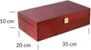 A wooden box with dimensions indicated by measurement lines and text. Produktbild-Vorschau