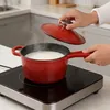 Gusseisen Stielkasserolle mit Deckel Rot, Ø 17cm, 1,6 Liter Produktbild-Vorschau 5