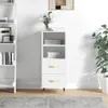 vidaXL Sideboard Hochglanz-Weiß 34,5x34x90 cm Holzwerkstoff Produktbild-Vorschau 1