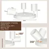 ZMH LED Deckenleuchte Weiß 3 Flammig Deckenlampe  Produktbild-Vorschau 3