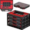 A collage of different views of a modular storage system. Podgląd zdjęcia produktu