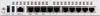 The back panel of a white network device with multiple ports and labels. Podgląd zdjęcia produktu