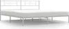 vidaXL Bettgestell mit Kopfteil Metall Weiß 200x200 cm Produktbild-Vorschau 1
