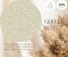 A close-up of a textured fabric sample with decorative text and icons. Anteprima dell’immagine prodotto