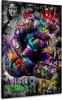 Graffiti und Pop Art mit bunter Figur Wandbild Leinwandbild Produktbild-Vorschau 1