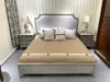 Schlafzimmer Set Bett + 2x Nachttisch Modern Grau JVmoebel Produktbild-Vorschau 1
