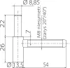 Unterer Flügel 60 fi 13,5 weiß verzinkt 607-02-00/N-1 Produktbild-Vorschau 2