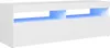 A white TV stand with blue LED lighting. Náhled obrázku produktu