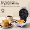YASHE Mini gaufrier ABW59C, 550 W, plaque 10 cm, Voir les images du produit 4