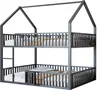 A bunk bed with a house-shaped frame, shown against a white background. Produktbild-Vorschau
