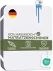 A product image of a mattress protector with various feature icons and text. Produktbild-Vorschau