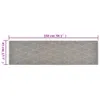Küchenteppich Waschbar Raute 45x150 cm Samt Produktbild-Vorschau 5