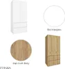 BDW Armoire avec tiroirs, armoire d'entrée 2 portes, noir Voir les images du produit 4
