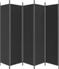 A black folding room divider is shown against a white background. Náhled obrázku produktu