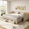 Flieks Polsterbett 90x200cm mit Ausziehbett, Schlafsofa Produktbild-Vorschau 1