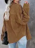 ASKSA Damen Bluse Reverskragen Langarm Cord Herbst Produktbild-Vorschau 4