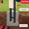 KOTARBAU® 4 ks Podpera stĺpika H na osadenie do betónu 140 Náhľad obrázku produktu 4