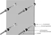 An illustration showing how to mount a mailbox using screws, washers, spacers, and dowels. Produktbild-Vorschau
