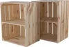 4x NATUR HOLZKISTEN hochkant mit Regalbrett / NEU / helle Produktbild-Vorschau 3