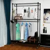 A clothing rack with various garments and accessories displayed. Voir les images du produit