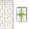 Lustiges Geburtstags Geschenkpapier mit Party Vögeln, weiß Produktbild-Vorschau 3
