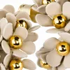 LUISIA® Halb Creolen Ohrstecker "Mia" mit Blüten | Sand Produktbild-Vorschau 5