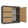 Komoda Malwa 1D3S ANTRACYT ARTISAN Podgląd zdjęcia produktu 2