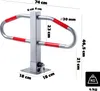 KADAX inklapbare parkeerbarrière, 74 x 46,5 cm, grijs-rood Productafbeelding-voorbeeld 3