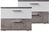 Nachtschrank 2er Set Beton Weiß Nina Produktbild-Vorschau 1