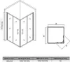 Technical drawing and dimensions of a shower cabin. Náhled obrázku produktu