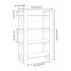 Bücherregal/Raumteiler Honigbraun 80x35x125 cm Massivholz Produktbild-Vorschau 8
