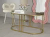 Table Basse Antalia - Structure Dorée Élancée Et Plateau Voir les images du produit 8