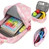 （Rosa）Sac à dos scolaire 3 pièces Set imperméable Sac Voir les images du produit 3