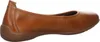 A side view of a single brown leather ballet flat shoe. Anteprima dell’immagine prodotto