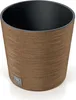 A brown planter pot with a textured exterior and a black interior, shown on a white background. Náhled obrázku produktu