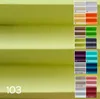 A large swatch of light green fabric with a textured, pleated surface, accompanied by a grid of smaller color swatches with numerical labels. Produktbild-Vorschau