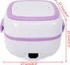 A white electric lunchbox with purple accents, viewed from the front. Náhled obrázku produktu