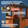 Dětský domeček Joyz z jedlového dřeva s hrací a blátivou Náhled obrázku produktu 5
