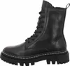 A black lace-up boot with a thick sole, shown from the side against a white background. Voir les images du produit