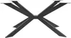 A black metal table base with a cross design. Produktbild-Vorschau