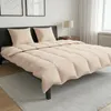 vidaXL Kołdra zimowa, beżowa, 200 x 220 cm, 100% Podgląd zdjęcia produktu 2
