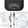 CALCUSO Geometrie Set PRO – Schwarzes Mäppchen mit Zirkel, Produktbild-Vorschau 1