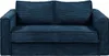 Express 3-Sitzer Schlafsofa in blauem Cord - Schlafbereich Produktbild-Vorschau 1