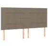 LED Kopfteil Taupe 180x5x118/128 cm Stoff Produktbild-Vorschau 4