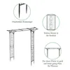 ALIGHTUP Arc de jardin en métal 206x41x216cm, arc de roses Voir les images du produit 5