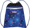 A blue drawstring backpack with a sparkling star pattern and a reflective stripe above the logo. Anteprima dell’immagine prodotto